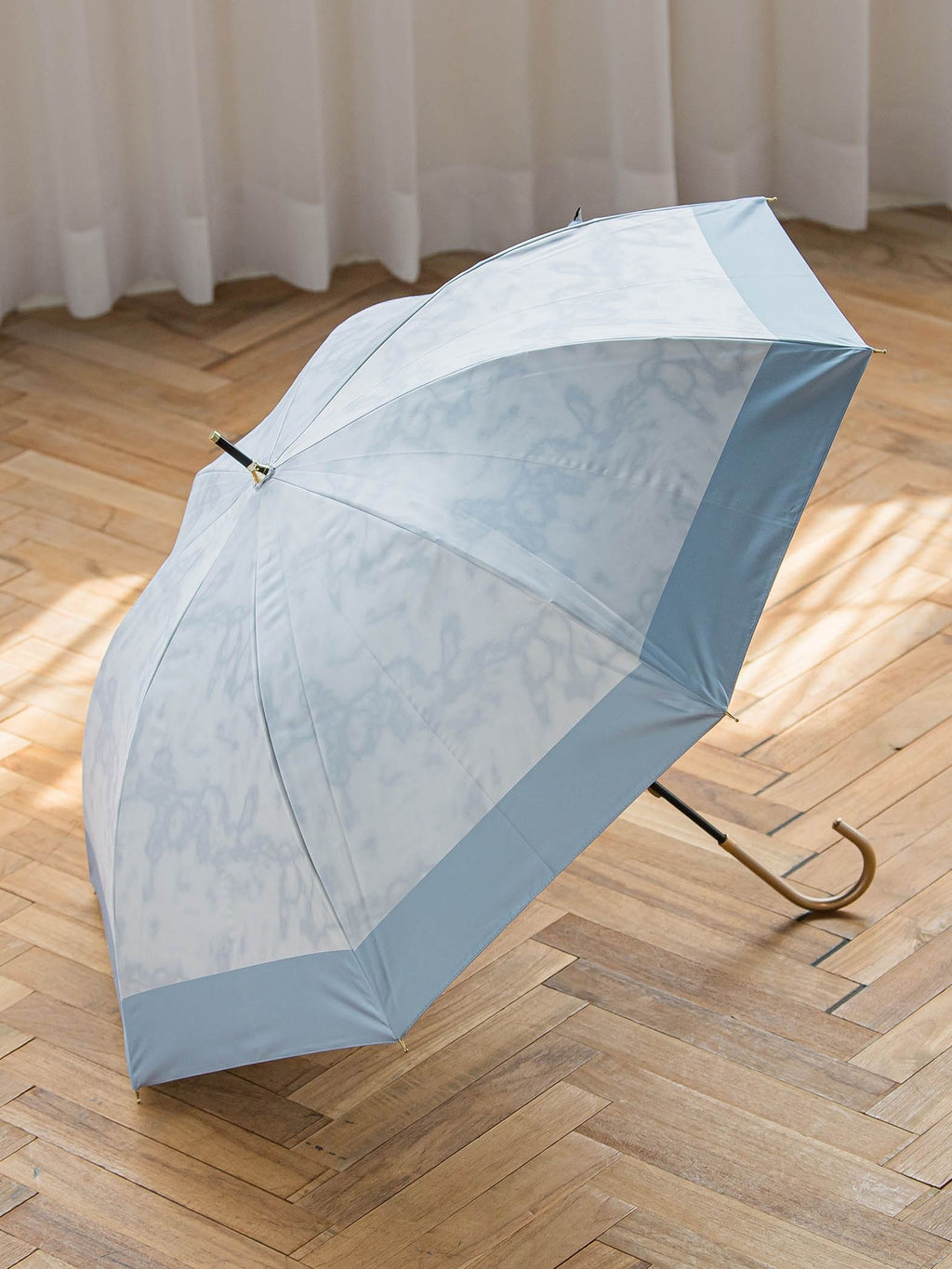 そら豆模様の晴雨兼用長傘 晴雨兼用傘 ニフティーフラワー JK-142 / 遮光 UVカット 日傘
