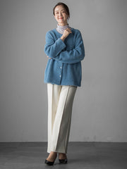 【WEB限定/大きいサイズ】”楽暖”裏起毛ワイドパンツ≪洗濯機で洗える≫