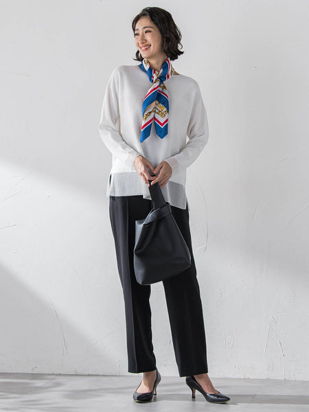 ハイストレッチカルゼストレートパンツ