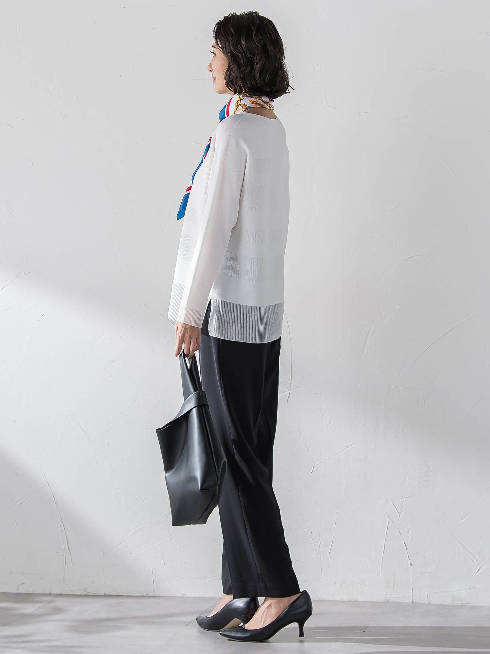 ハイストレッチカルゼストレートパンツ