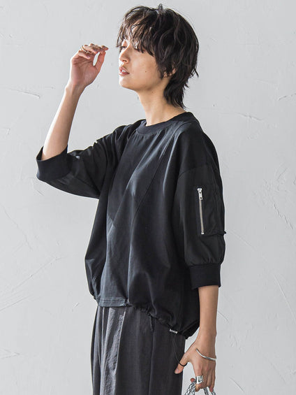 【WEB限定】ワークポケット付きドッキングプルオーバー≪洗濯機で洗える≫