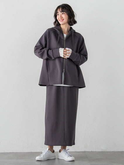 【大きいサイズ】ストレッチダンボールジップパーカー