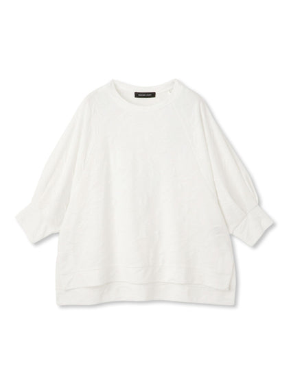 フラワーカットジャガードトップス≪手洗い可能≫