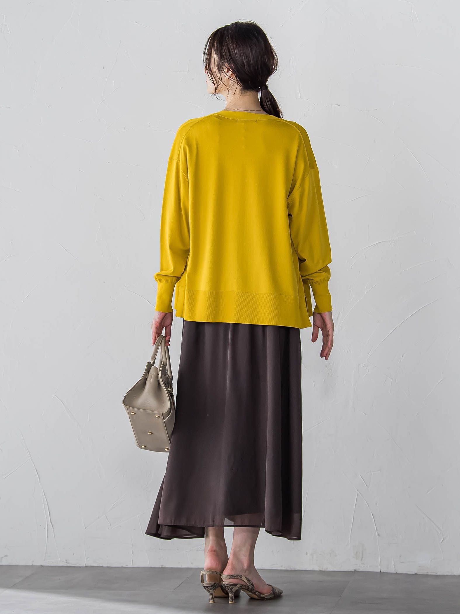 Vネックニットカーディガン≪手洗い可能≫