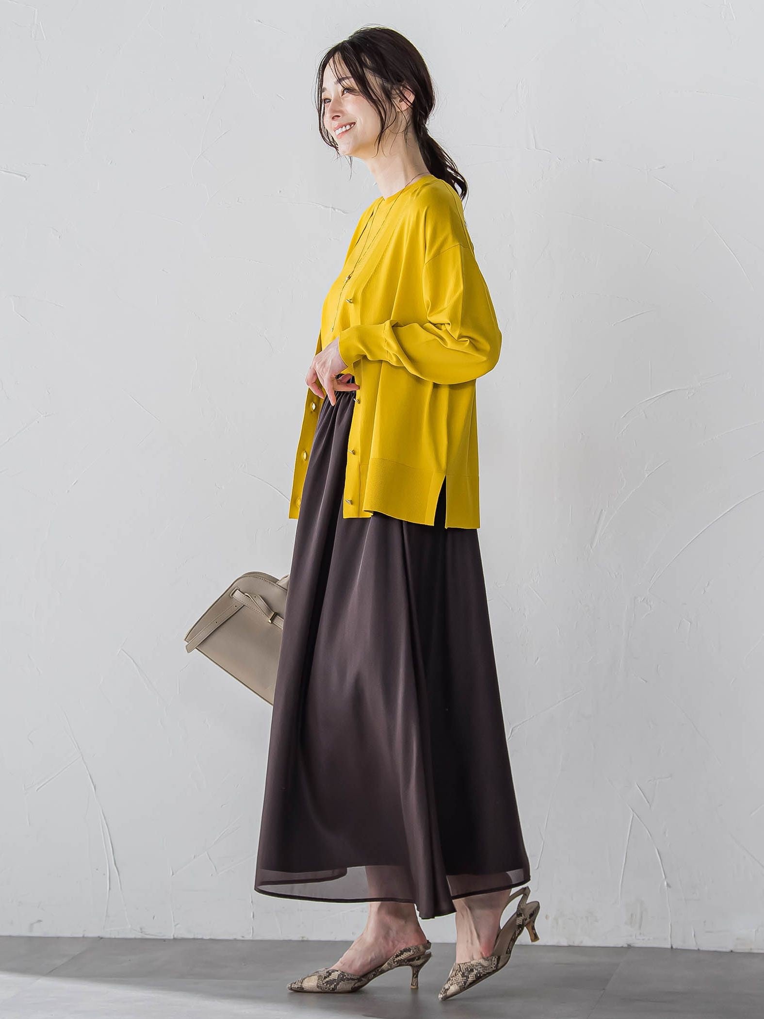 Vネックニットカーディガン≪手洗い可能≫