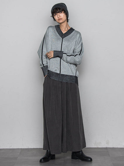 今日の気分で着回せるリバーシブルニット≪手洗い可能≫