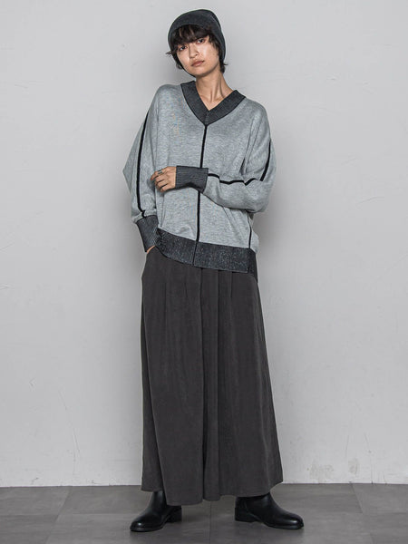 今日の気分で着回せるリバーシブルニット≪手洗い可能≫