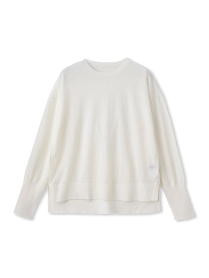 【WEB限定】ベーシックウールクルーネックニット≪洗える≫