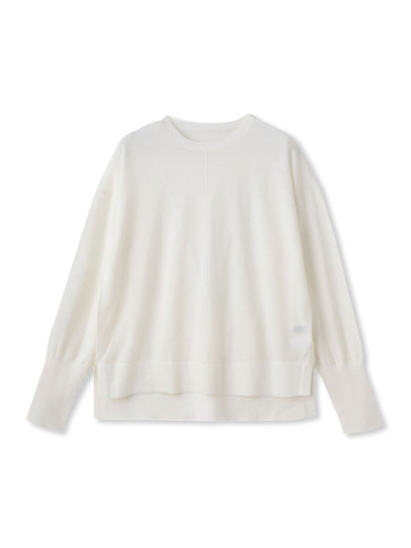 【WEB限定】ベーシックウールクルーネックニット≪洗える≫