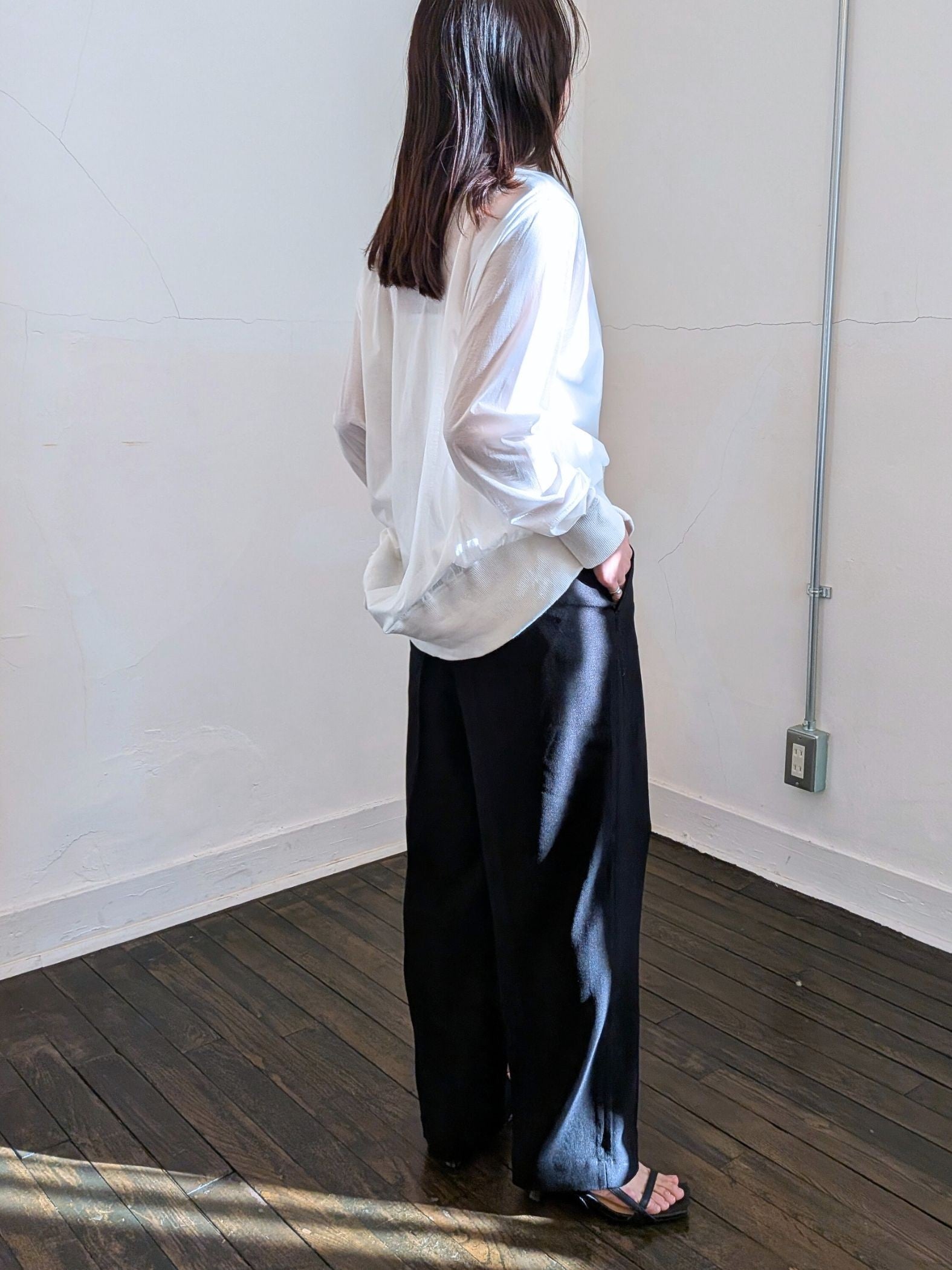 《予約販売》　soft gather tops 【日本製】