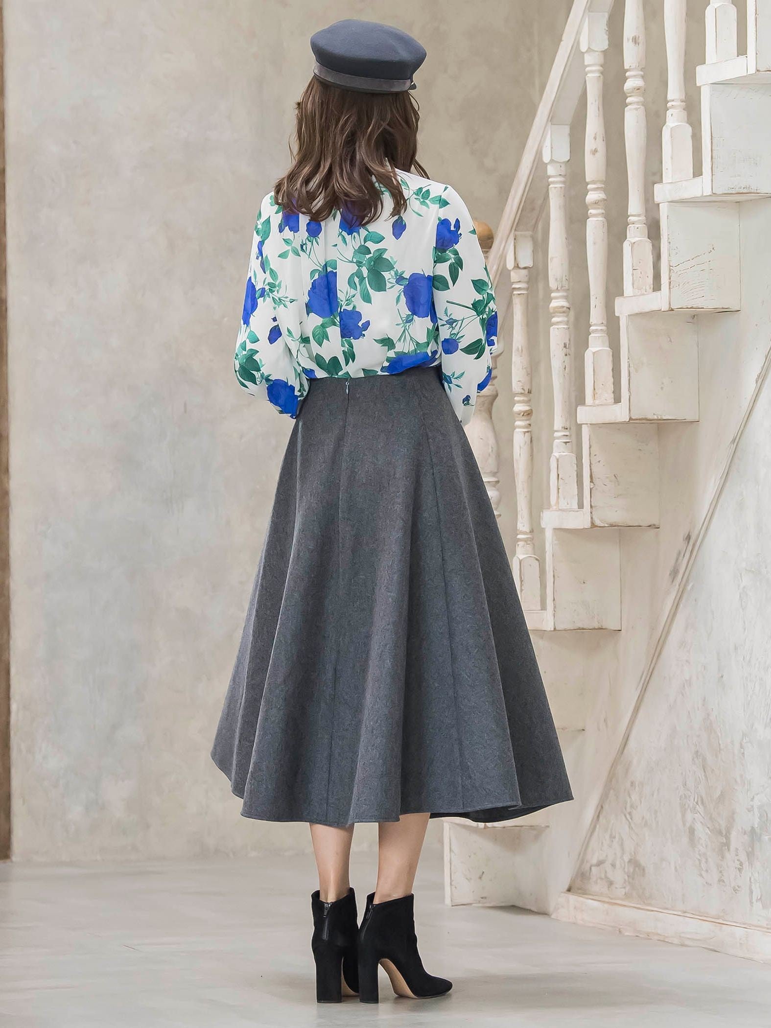 メルトンサーキュラースカート