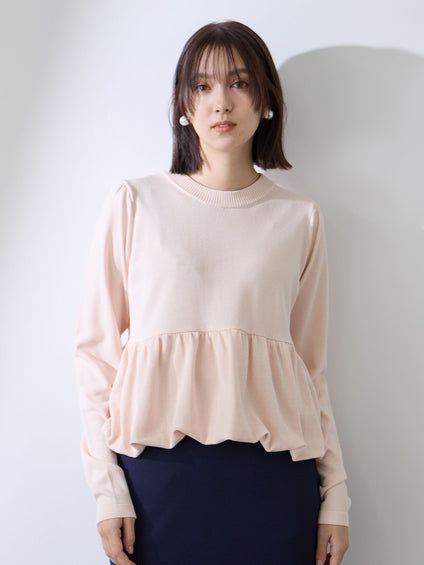 バルーンヘムニットプルオーバー≪手洗い可能≫