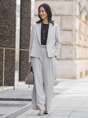 クラシックポリリネンヘリンボンジャケット≪手洗い≫