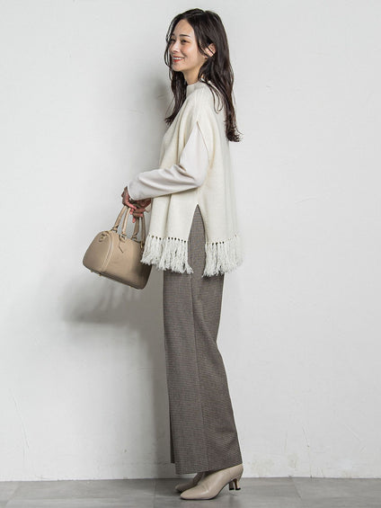 カシミヤシルクフリンジベスト