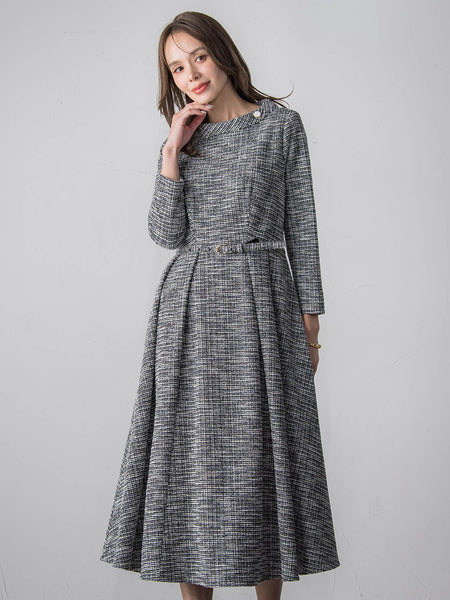 ツイードラメワンピース