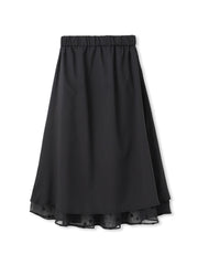 【WEB限定】麻調シアーフロッキードットスカート