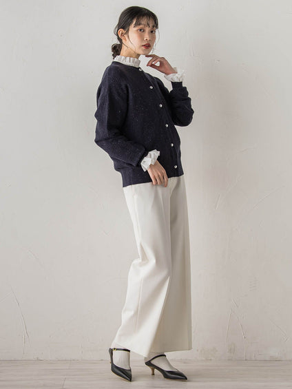 フクレジャガードニットカーディガン≪手洗い可能≫