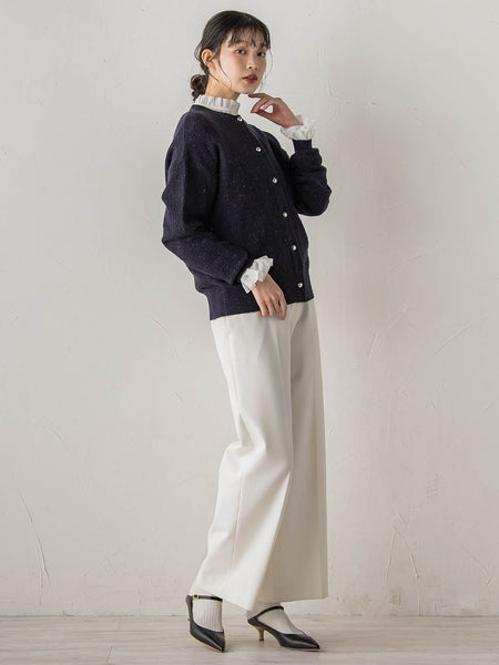 フクレジャガードニットカーディガン≪手洗い可能≫