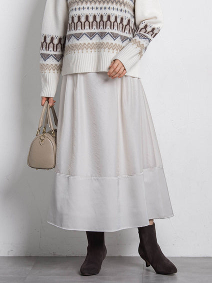 素材切り替えオーガンジースカート