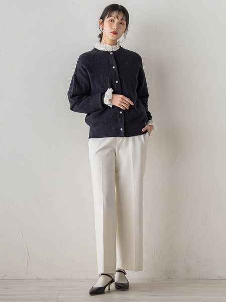 フクレジャガードニットカーディガン≪手洗い可能≫