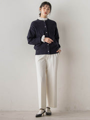 フクレジャガードニットカーディガン≪手洗い可能≫