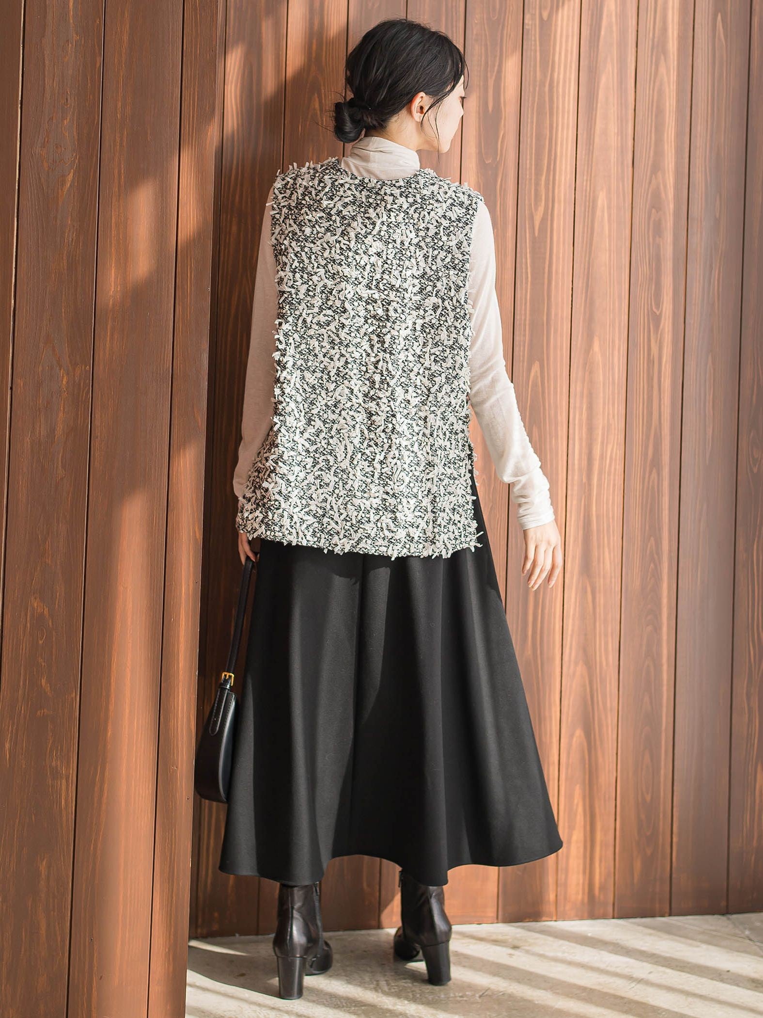 両面起毛ストレッチスカート≪洗濯機で洗える≫