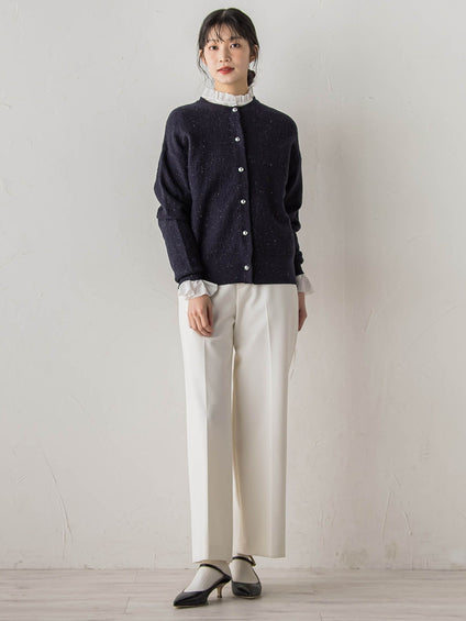 フクレジャガードニットカーディガン≪手洗い可能≫