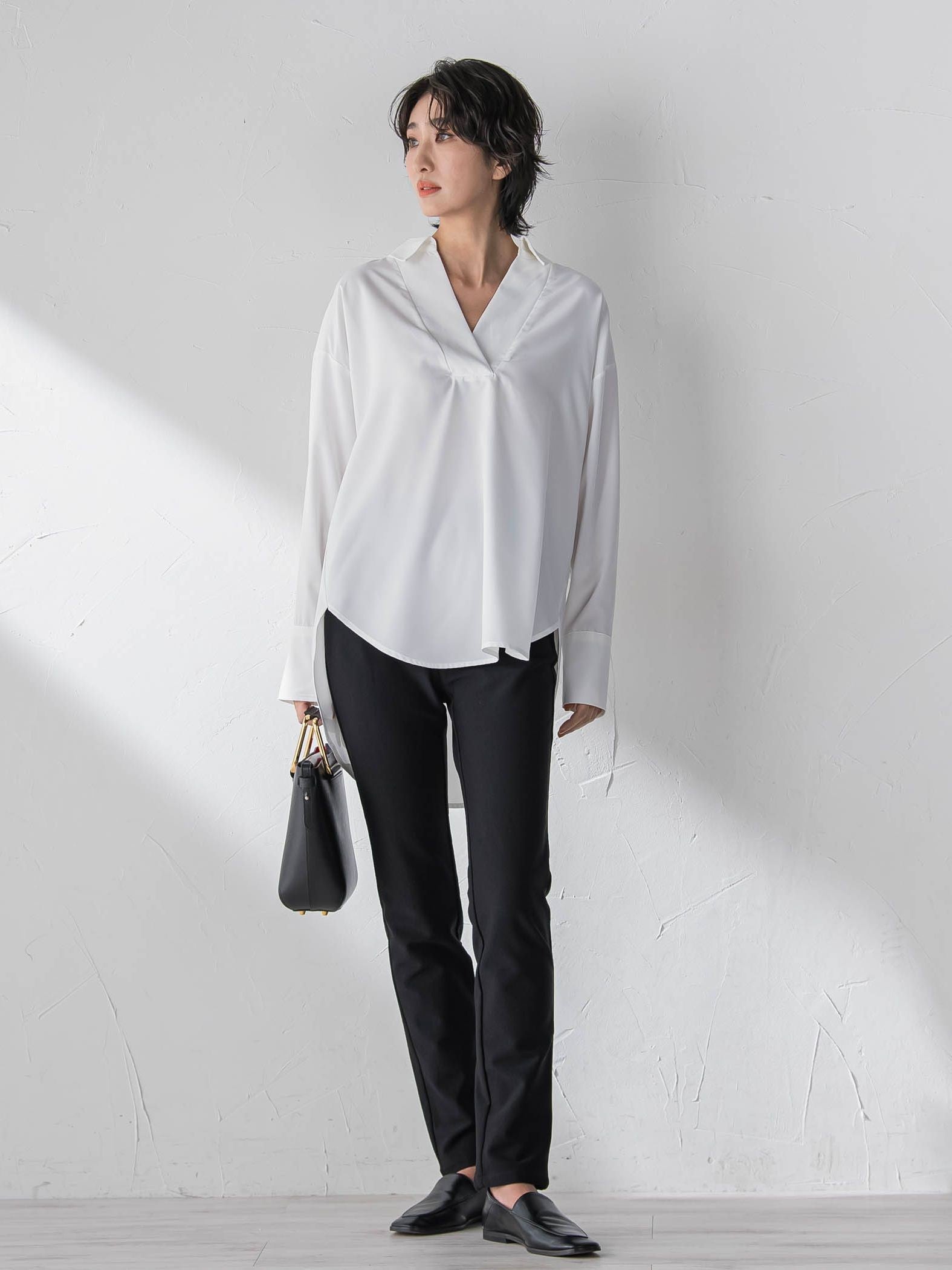 【WEB限定/新色追加】”3コーデが叶う2点セット”ニット×シャツ