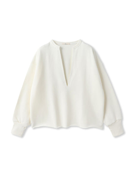 裏毛Vネックカットソー≪手洗い可能≫