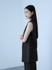 【シーズンレス】ナイロンツイルデニムベスト