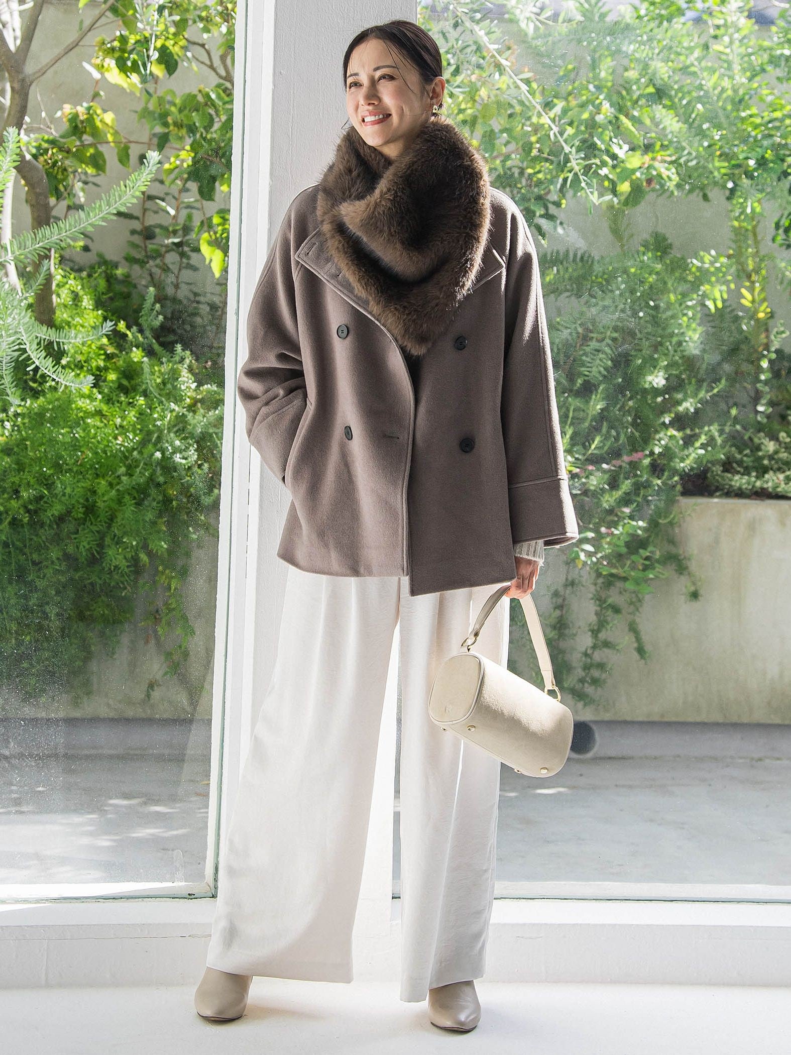 カリーヌサテンパンツ≪洗える≫