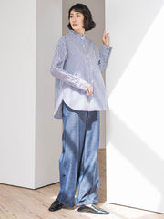 ネックフリルブラウス