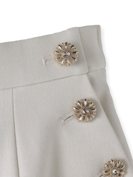 キラキラボタンワイドパンツ≪手洗い可能≫