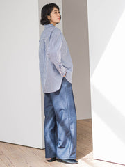 ネックフリルブラウス