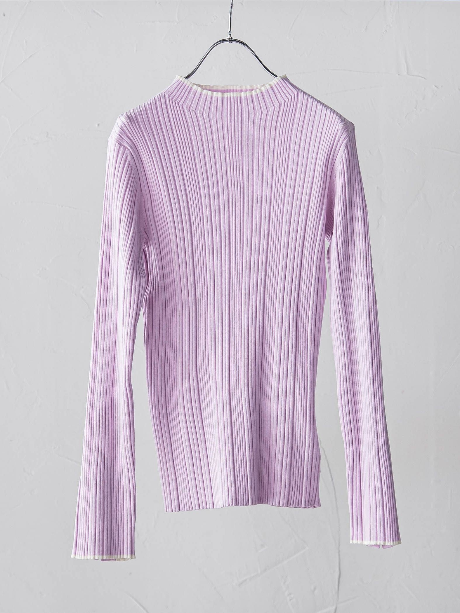 【新色追加】袖ボタンランダムリブニット≪手洗い可能≫