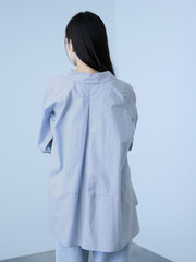 【大人の抜け感】コーマコットンバックフレアシャツ