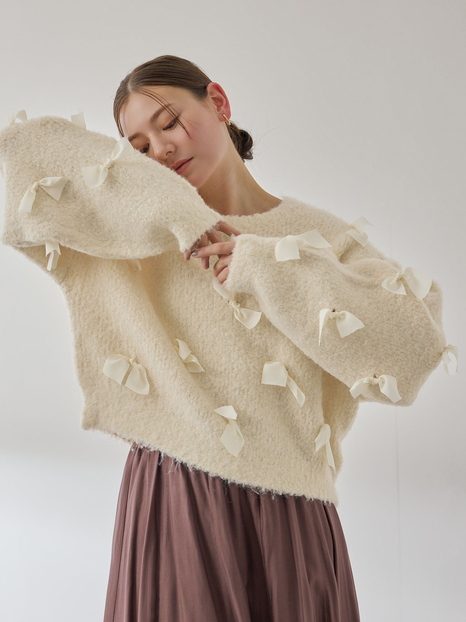 メニリボンブークレーニット≪手洗い可能≫