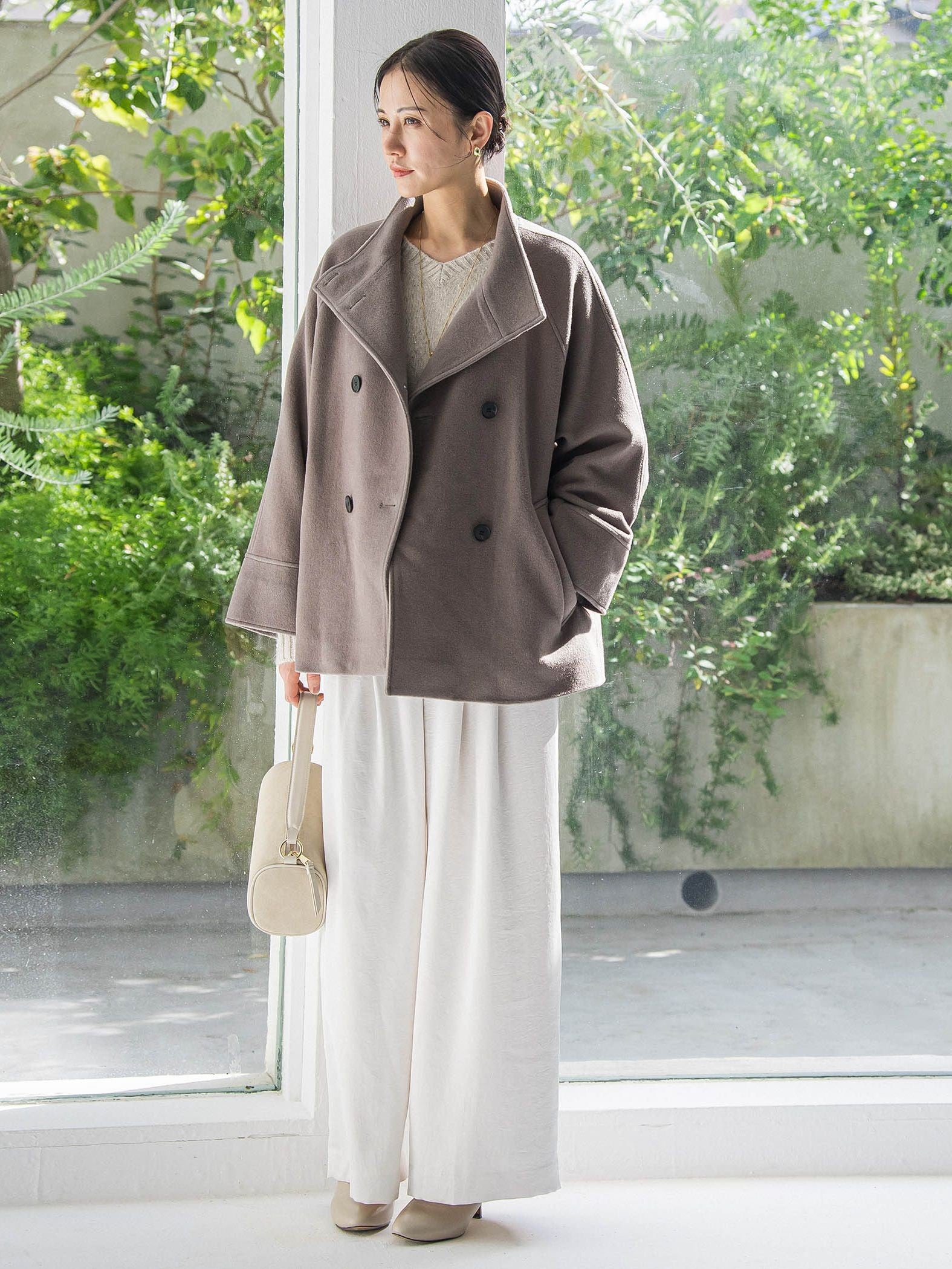 カリーヌサテンパンツ≪洗える≫