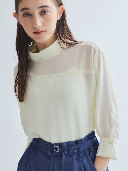 ketty / ケティ ロールネックシアーシャツブラウス≪手洗い可能≫ ロールネックシアーシャツブラウス≪手洗い可能≫ | ketty