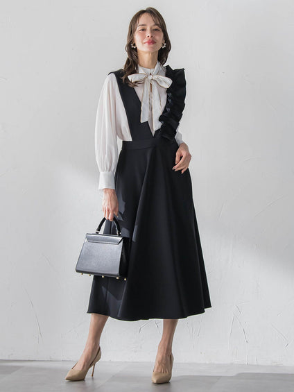 ダンボールフリルジャンパースカート