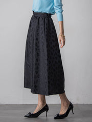 【WEB限定】レオパードジャガードスカート