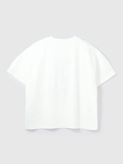 配色フォトプリントTシャツ≪手洗い可能≫