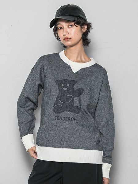 BEARジャカードニット≪手洗い可能≫