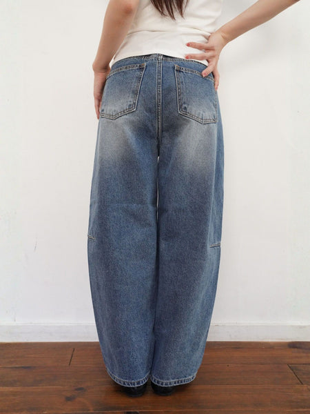 Barrel Curve Denim≪洗濯機で洗える≫