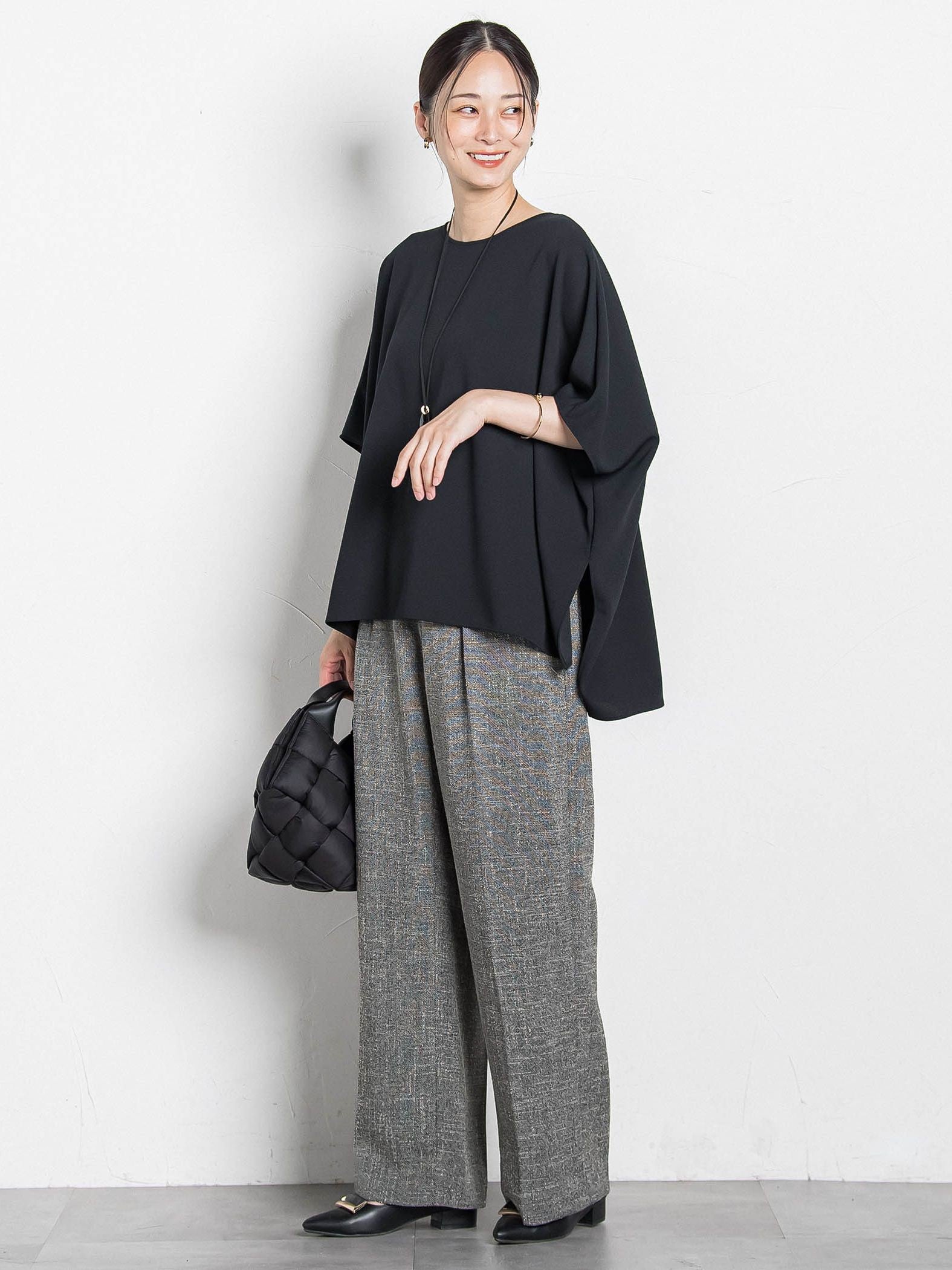 トリッカースラブツイードパンツ≪手洗い可能・防シワ・UV≫