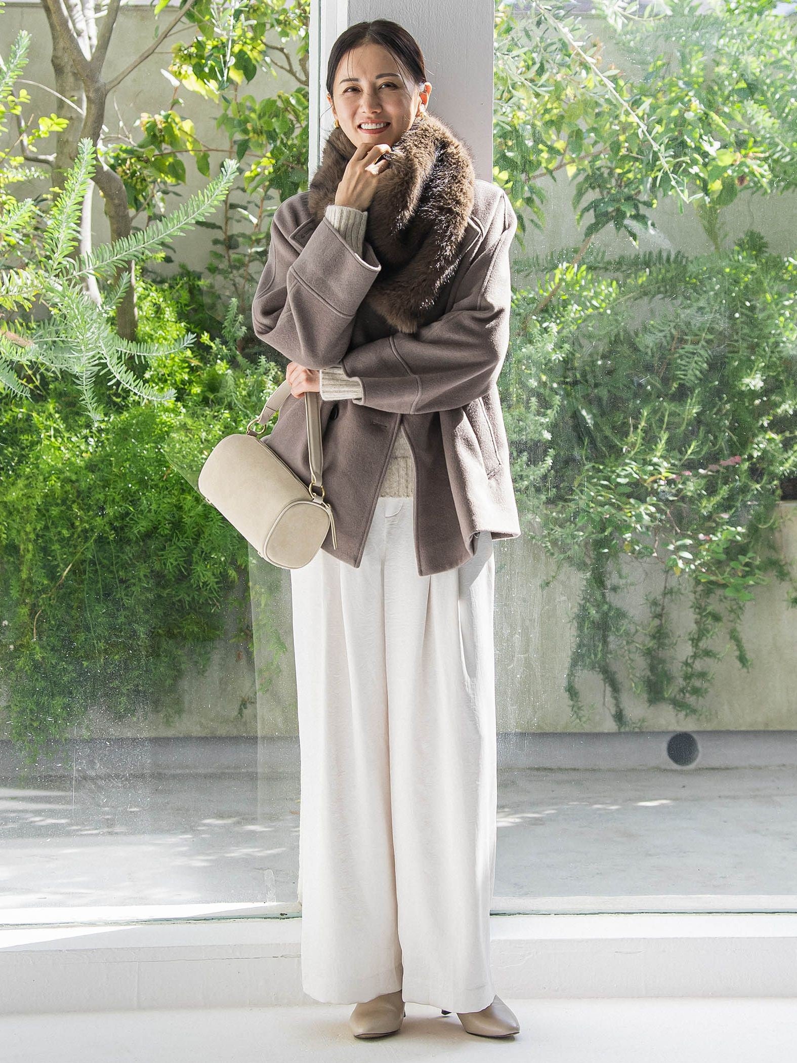 カリーヌサテンパンツ≪洗える≫