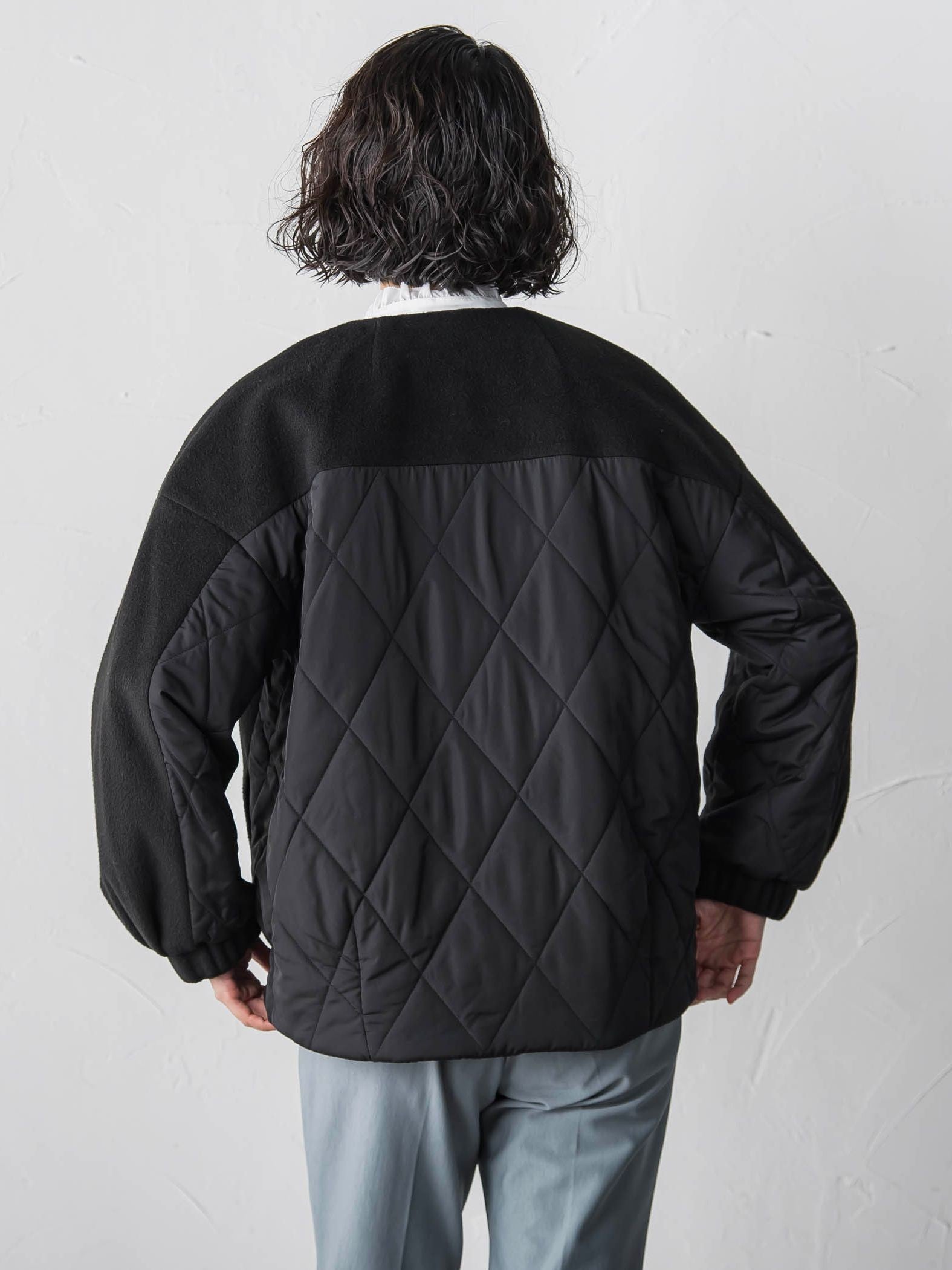 【biyori】キルティングノーカラーブルゾン