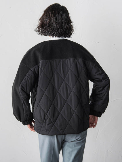 【biyori】キルティングノーカラーブルゾン