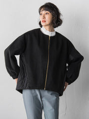 【biyori】キルティングノーカラーブルゾン