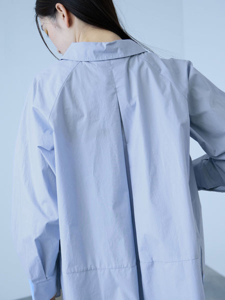 【大人の抜け感】コーマコットンバックフレアシャツ